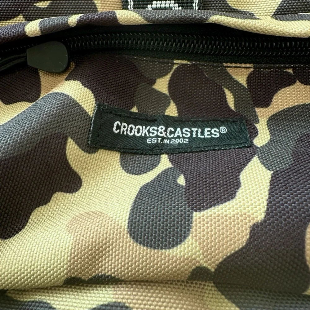 Crooks and Castles Branded Woodland Style Camo Backpack